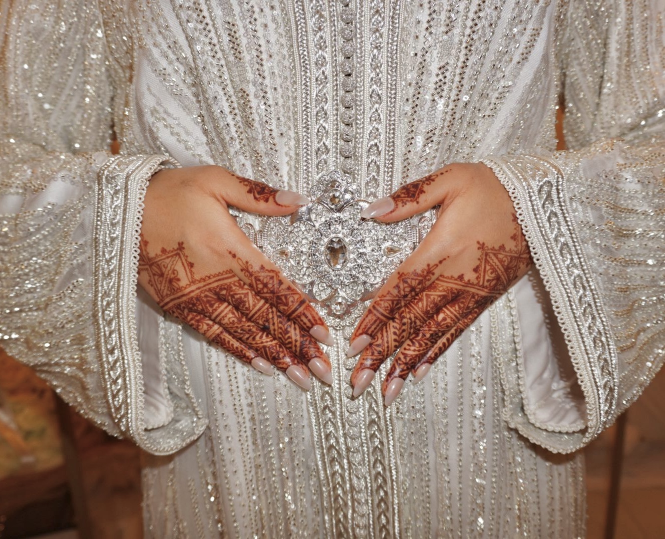 Intricate henna bridal design